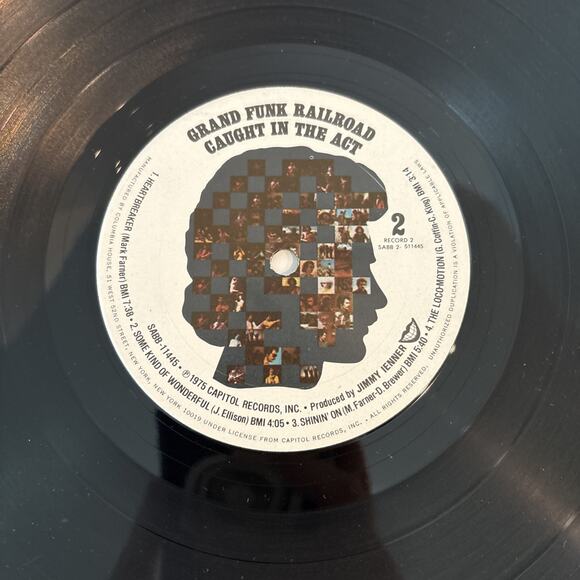 Grand Funk Railroad - Caught In The Act Double Live Vinyl LP - 1975- SABB-511445 - Picture 3 of 16